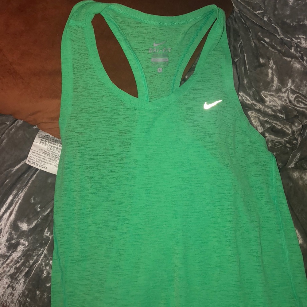 Lime green Dri-fit Nike tank top